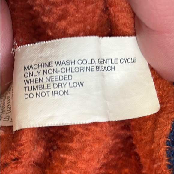 GAP Orange 1/4 Zip Up Sweater with Blue Zipper pull - Picture 4 of 8